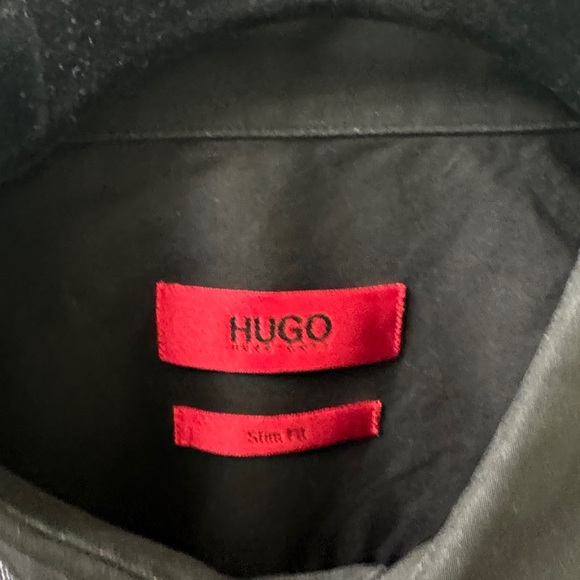 Hugo Boss Black and Gray Men's Dress Shirt - Picture 2 of 4